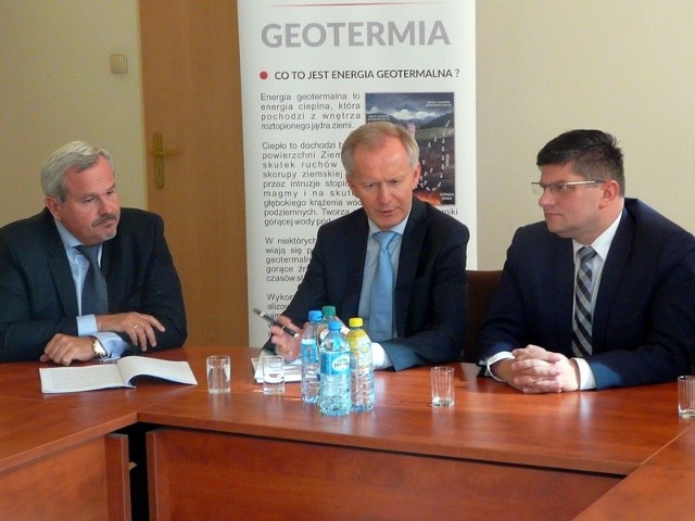 O planach uzyskania ciepła geotermalnego mówili na konferencji szefowie spółki Geothermal Energy Resources i prezydent Grzegorz Mackiewicz.