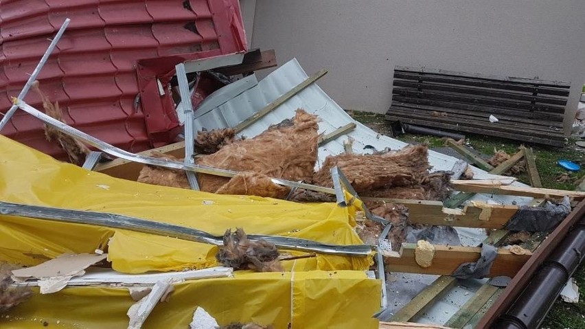 Wybuch gazu w Blunakach w gm. Dzierzgoń [24.04.2018]  - jedna osoba ranna, dom poważnie uszkodzony 
