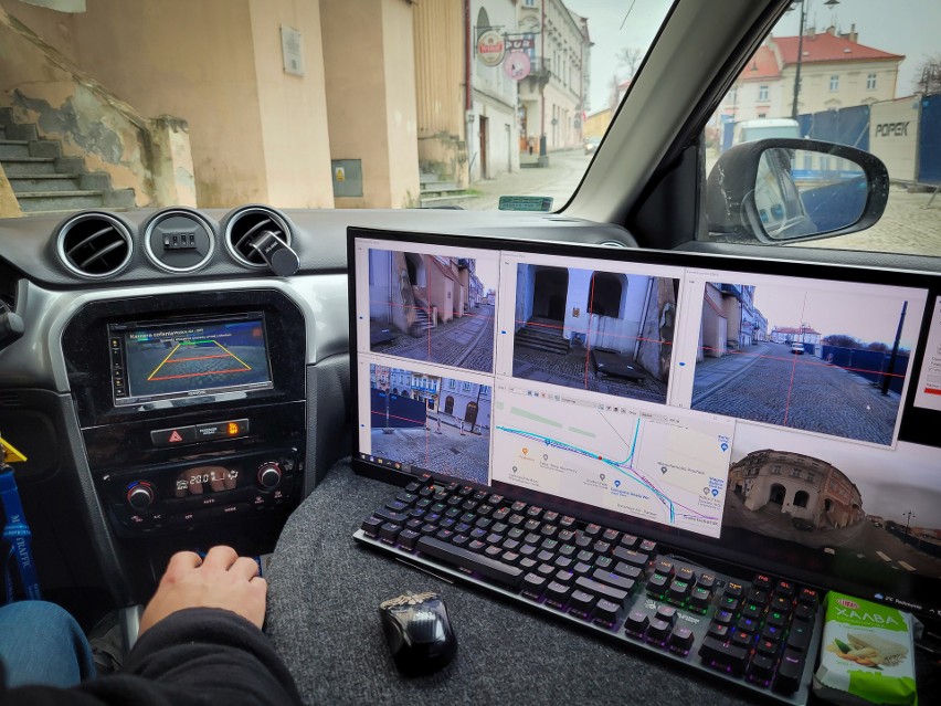 Mobilnego skanowanie 3D ulic Przemyśla.