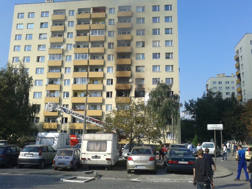 Pożar w bloku na ul. Łepowskiego na Prądniku Czerwonym w...