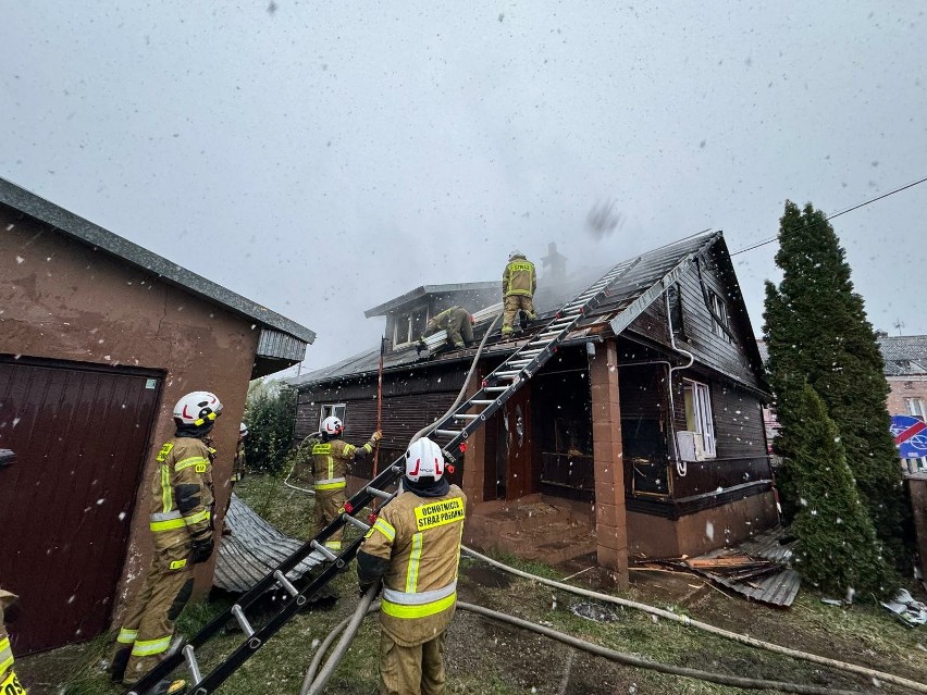 Pożar domu w Sokółce