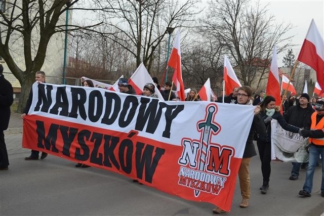 Ulicami Myszkowa przeszedł w sobotę marsz ku pamięci Żołnierzy Wyklętych.