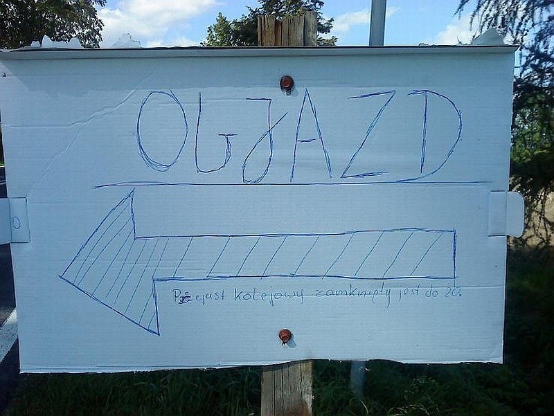 Szok! Jak został oznakowany objazd