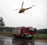 Groźny wypadek na krajowej ósemce. Rannego kierowcę zabrał śmigłowiec