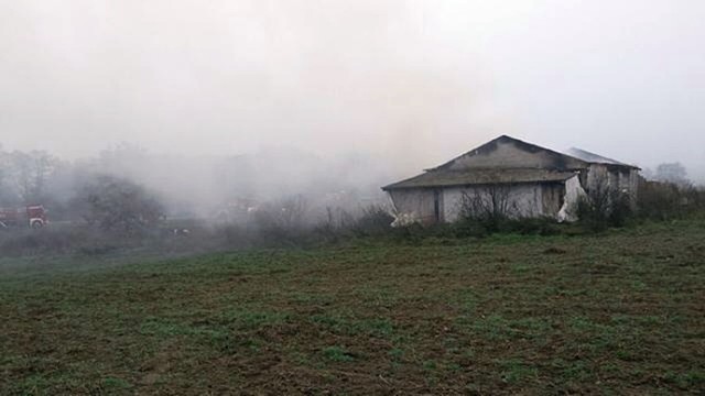 Pożar stodoły w Rajkowach