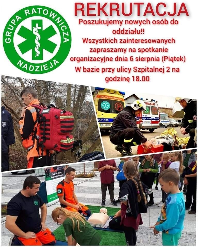 Grupa Ratownicza Nadzieja Ostrołęka szuka wolontariuszy