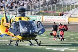 Do kibica na Stadionie Olimpijskim przyleciał helikopter