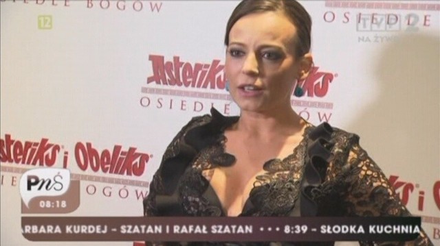 Anna Mucha w sukience z głębokim dekoltem na premierze filmu dla... dzieci