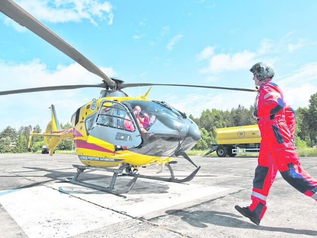 Poszkodowaną śmigłowiec Lotniczego Pogotowia Ratunkowego zabrał do szpitala
