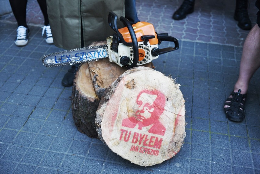 Manifestacja pod siedzibą PiS. Pikietują w obronie puszczy