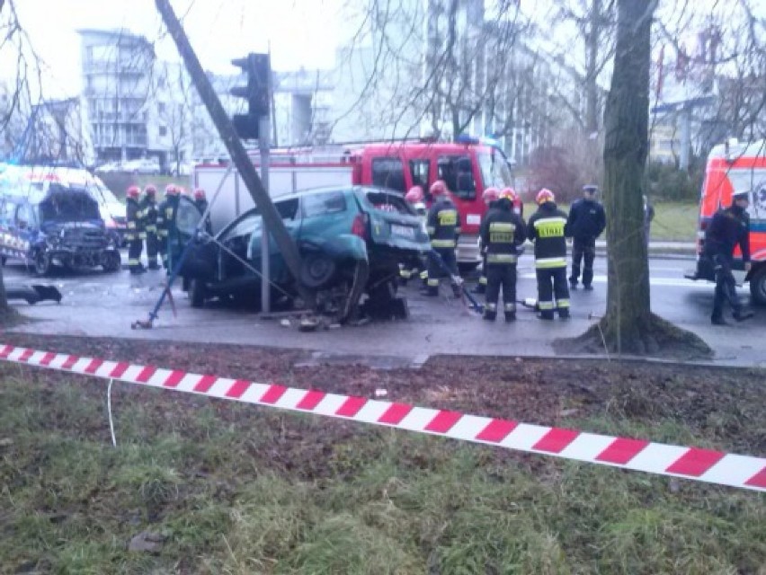 Wypadek na ul. Rolniczej w Gdyni Witominie