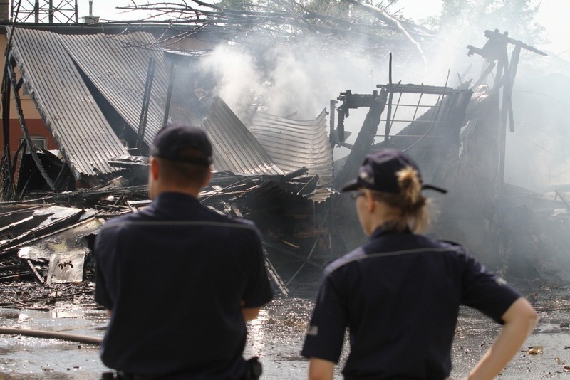 Pożar przy Krakowskiej, Wrocław, 25.07.2015