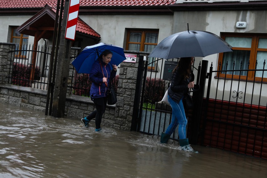 Kraków. Złocień i Bieżanów zalane. Rzeka Serafa wylała [ZDJĘCIA]