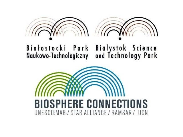 Znak białostockiego parku został pokazany w grudniu ubiegłego roku,  logo Biosphere (na dole) opublikowano 30 września