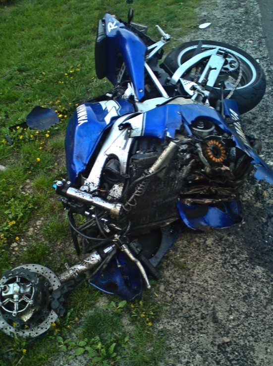 Wypadek w Luszowicach. Nie żyje 28-letni motocyklista [ZDJĘCIA]