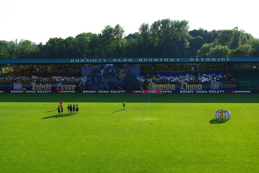 Kibice na meczu GKS Katowice - Zagłębie Sosnowiec
