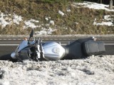 DK 8. Wypadek motocyklisty. Pijany rozbił yamahę. (zdjęcia)
