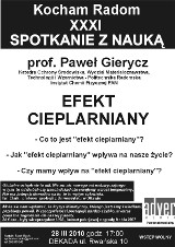 Przyjdź i posłuchaj o efekcie cieplarnianym 