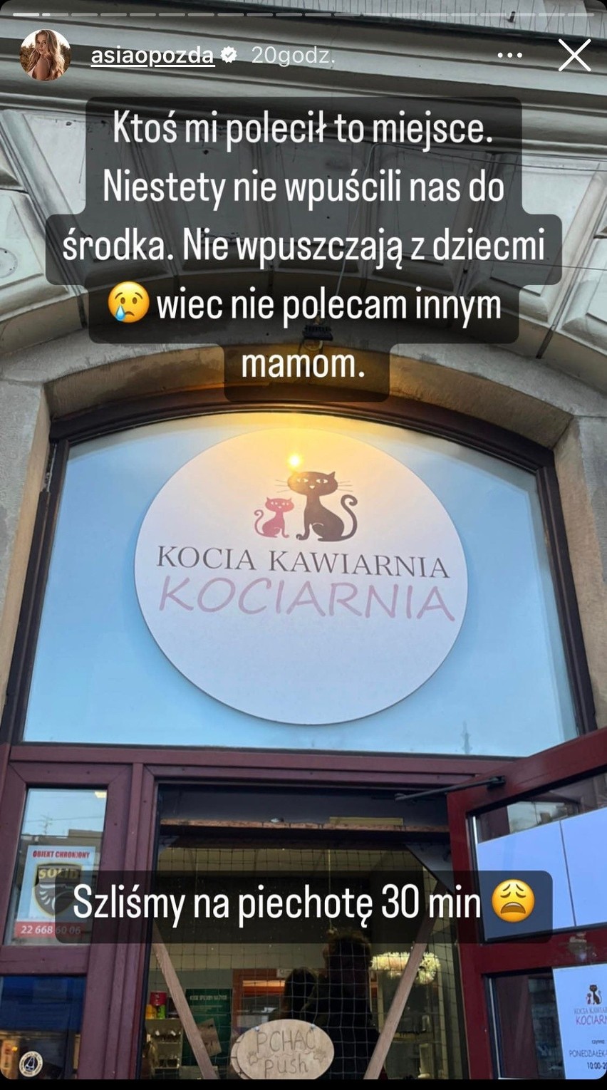 Joanna Opozda nie została wpuszczona do krakowskiej kawiarni. Czemu? 