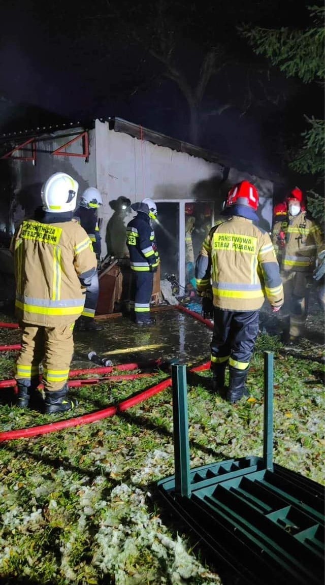 Pożar domu w Muniakowicach w gminie Słomniki