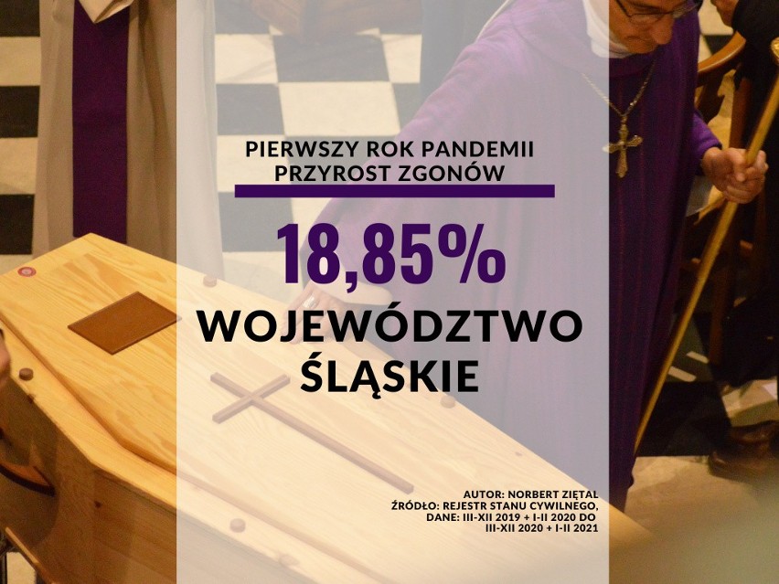 16. miejsce - województwo śląskie - 18,85 proc. przyrost...