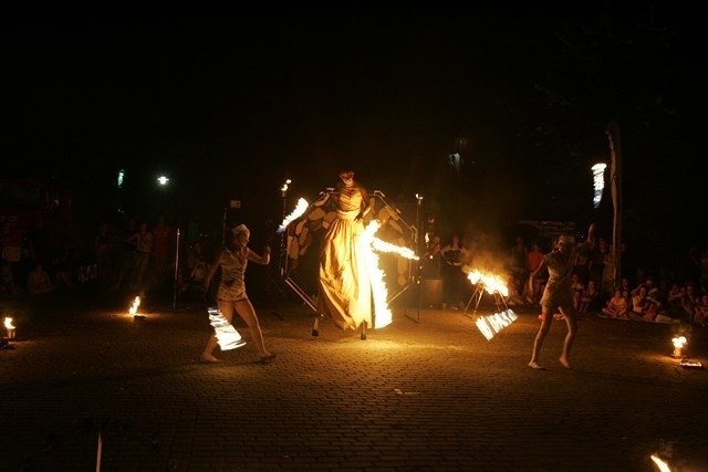 Fire&Drums w Gliwicach w trakcie pokazu w ramach festiwalu...