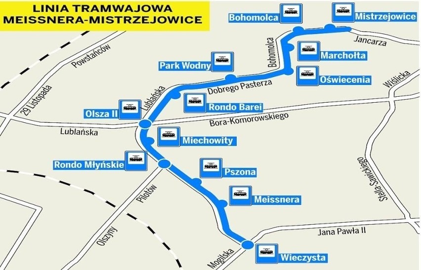 Dwa lata miałaby trwać budowa nowej linii tramwajowej do...