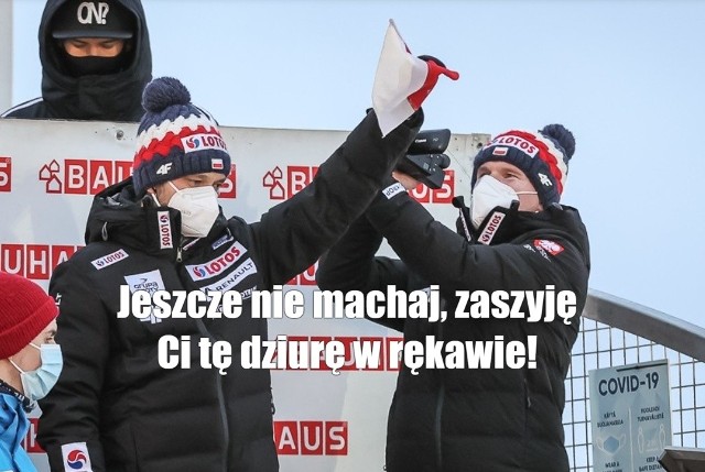 Memy o skoczkach. Polscy skoczkowie zajęli drugie miejsce w drużynowym konkursie Pucharu Świata w Lahti. W fińskiej miejscowości było to ich jedyne podium - indywidualnie nasi zawodnicy wypadł słabiej, gdyż żaden z nich nie znalazł się w czołowej dziesiątce. Formę zaprezentowali za to internauci, którzy po weekendzie w Lahti przygotowali nowe memy. Zobacz memy po PŚ w Lahti - na pewno się uśmiechniesz! >>>