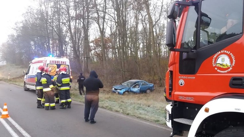 W sobotę rano w Skwierzynie doszło do groźnego wypadku....