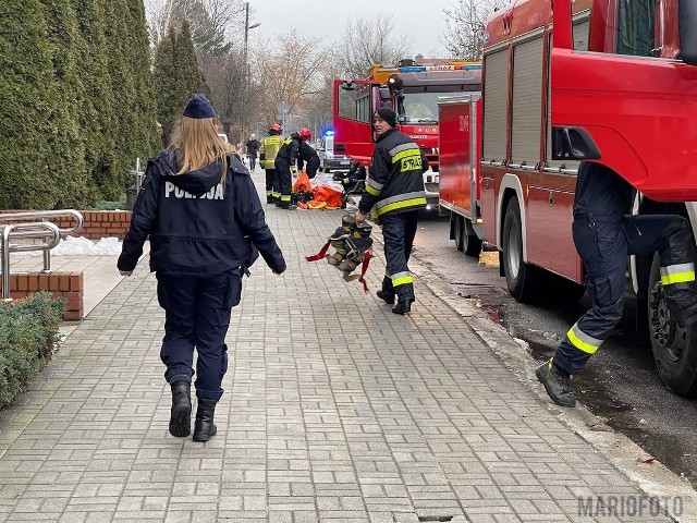 Alarm w Wyższej Szkole Bankowej w Opolu.