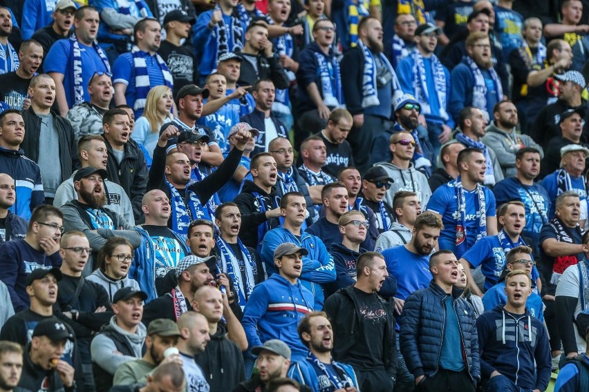 14.09.2019 Kibice na meczu Lechia Gdańsk - Lech Poznań