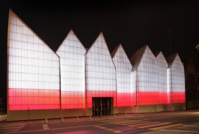 Patriotyczne podświetlenie filharmonii