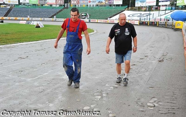 SPAR Falubaz Zielona Góra - Unia Leszno. Mecz został odwołany z powodu opadów deszczu.