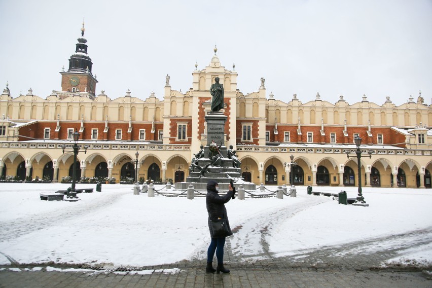 Kraków w zimowej scenerii prezentuje się wyjątkowo...
