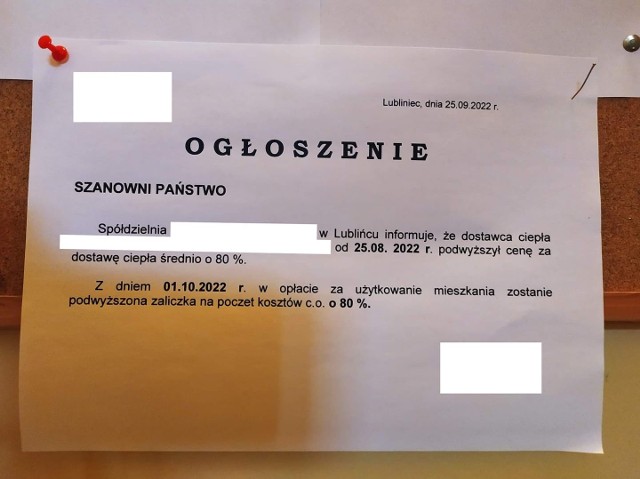 W Lublińcu skokowy wzrost cen za ogrzewanie. Spółdzielnia nie miała wyjścia.