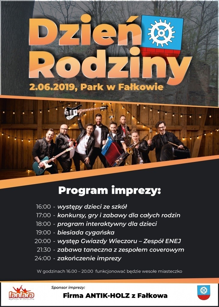 Enej zagra na festynie "Dni Rodziny 2019" w Fałkowie