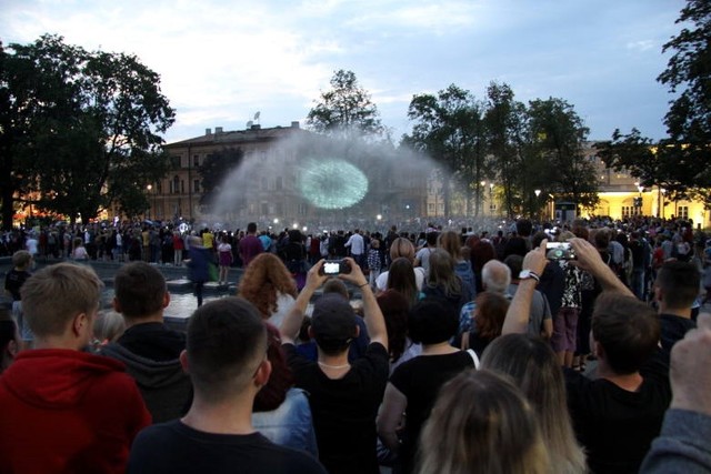 Zdjęcia z pokazu fontanny w Lublinie
