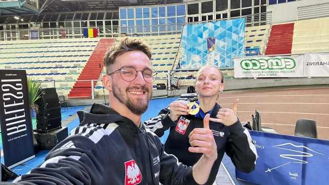 Michalina Bartol ze swoim reprezentacyjnym trenerem