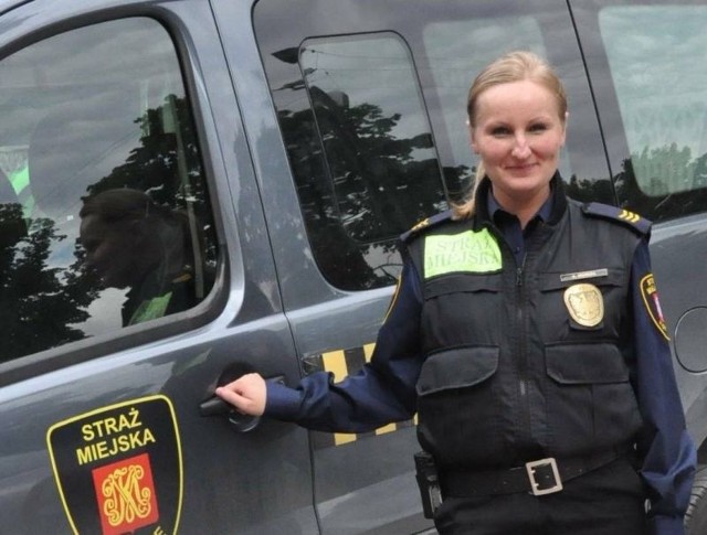 Aldona Musiał, jedyna w województwie świętokrzyskim kobieta pełniąca funkcję komendanta straży miejskiej.