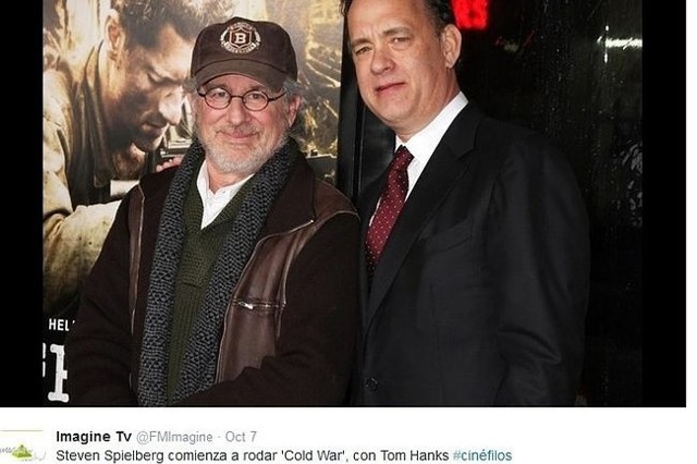 Steven Spilberg i Tom Hanks (fot. screen z Twitter.com)
