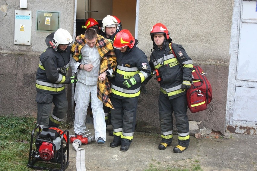 Ćwiczenia strażackie w Szpitalu Powiatowym w Zawierciu