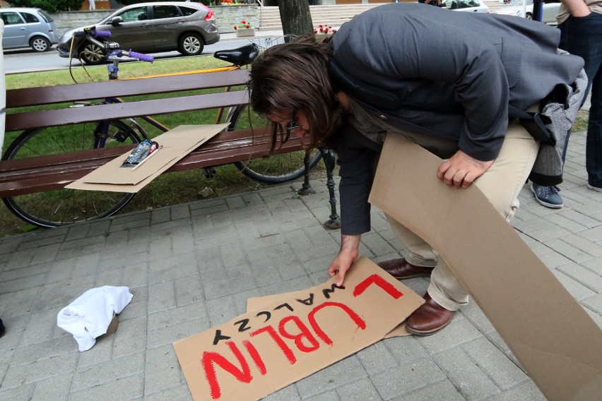 Protest lubelskich studentów przeciw Ustawie 2.0 (ZDJĘCIA, WIDEO)