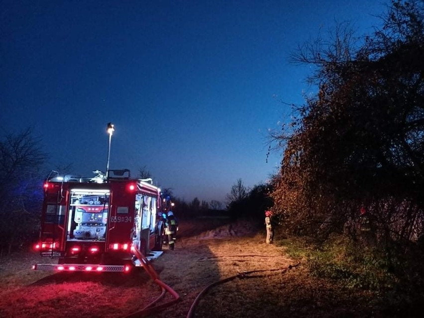 Pożar w Chronowie w gminie Orońsko. Paliła się obora w opuszczonym gospodarstwie. W akcji cztery zastępy strażaków (ZDJĘCIA)