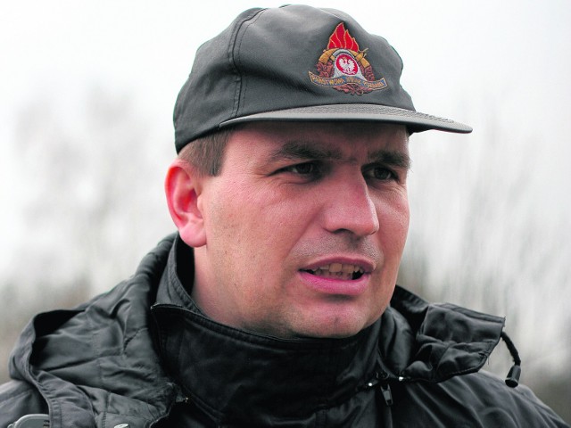 Arkadiusz Labocha, dowódca jednostki ratowniczo-gaśniczej Państwowej Straży Pożarnej w Chorzowie