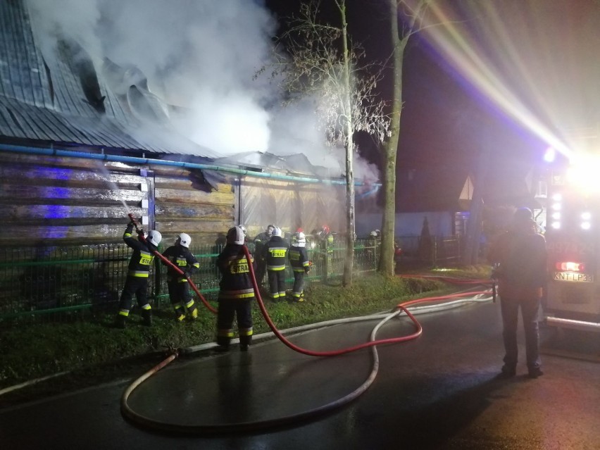 Pożar budynku mieszkalno-gospodarczego w Czerwiennem