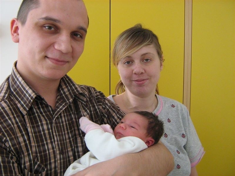 Amelia Kania z rodzicami