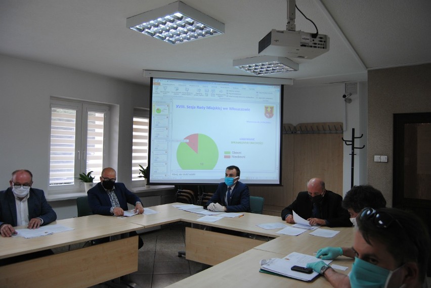 Włoszczowska Rada Miejska na nadzwyczajnej sesji podjęła ważne uchwały, które mają pomóc przedsiębiorcom w czasie koronawirusa (ZDJĘCIA)
