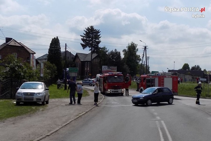 Wypadek w Czerwionce. Opel zderzył się z daewoo