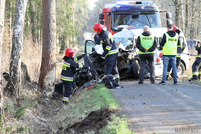 Wypadek w Suchym Borze. Volkswagen uderzył w drzewo, nie żyje 46-letnia kobieta