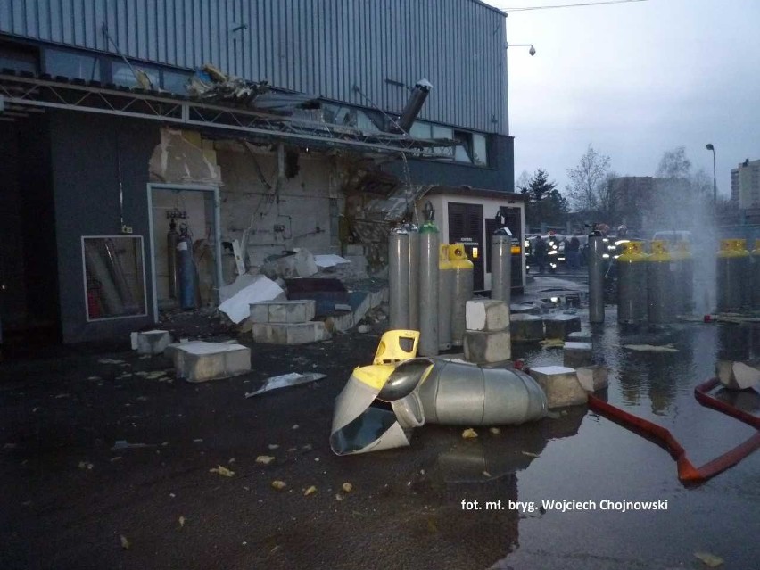 Mysłowice: wybuch butli z gazami technicznymi w Voestalpine. 70 osób zostało ewakuowanych ZDJĘCIA